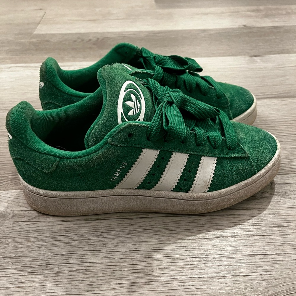 Adidas Green Campus Suede Sneakers